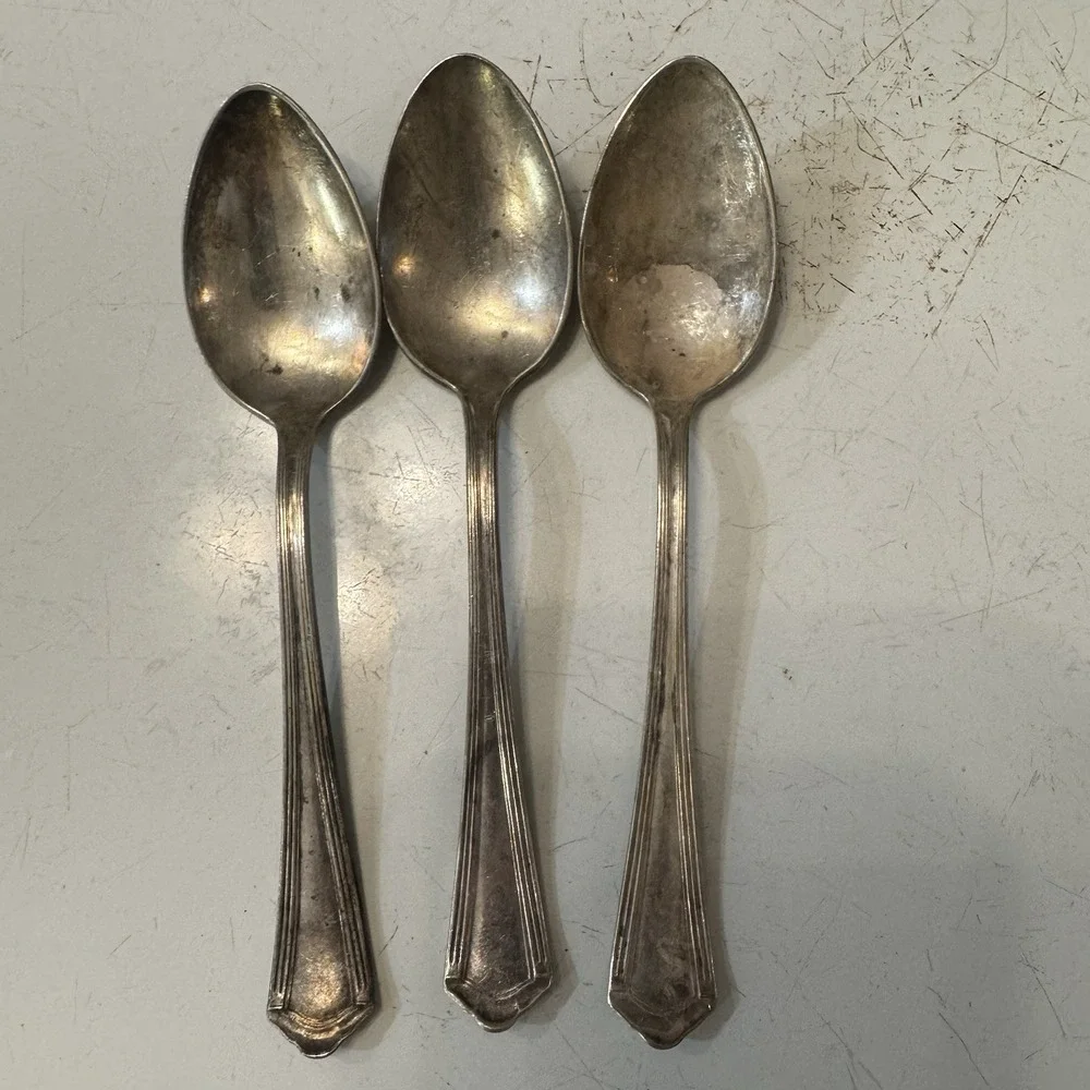 Simpson, Hall & Miller Silverplate Flatware Set Of 3 Spoons Wadsworth Pattern